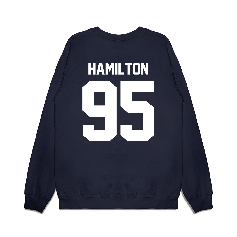 Maine - NCAA Football : Michael Hamilton - Vintage Helmet Premium Crewneck Sweatshirt-1