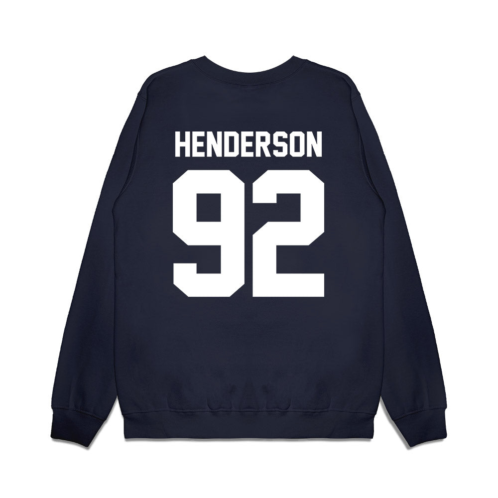 Maine - NCAA Football : Izaiah Henderson - Vintage Helmet Premium Crewneck Sweatshirt-1