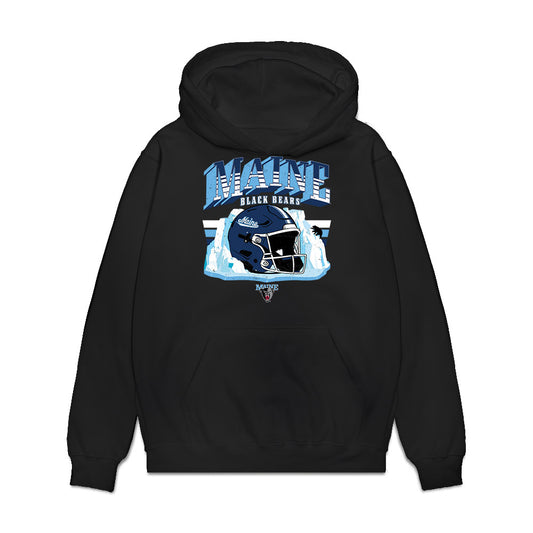 Maine - NCAA Football : Michael McMaugh - Vintage Helmet Premium Hooded Sweatshirt-0