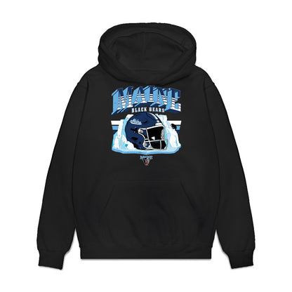 Maine - NCAA Football : Daniel Batch - Vintage Helmet Premium Hooded Sweatshirt-0
