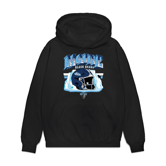 Maine - NCAA Football : Symon Sathler - Vintage Helmet Premium Hooded Sweatshirt-0