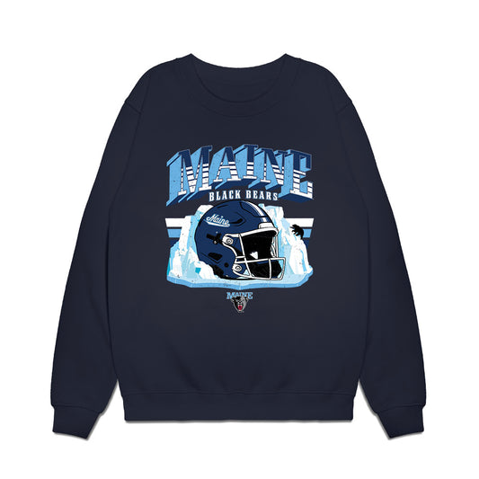 Maine - NCAA Football : Gianni Rossitto - Vintage Helmet Premium Crewneck Sweatshirt-0