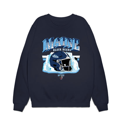 Maine - NCAA Football : Michael McMaugh - Vintage Helmet Premium Crewneck Sweatshirt-0