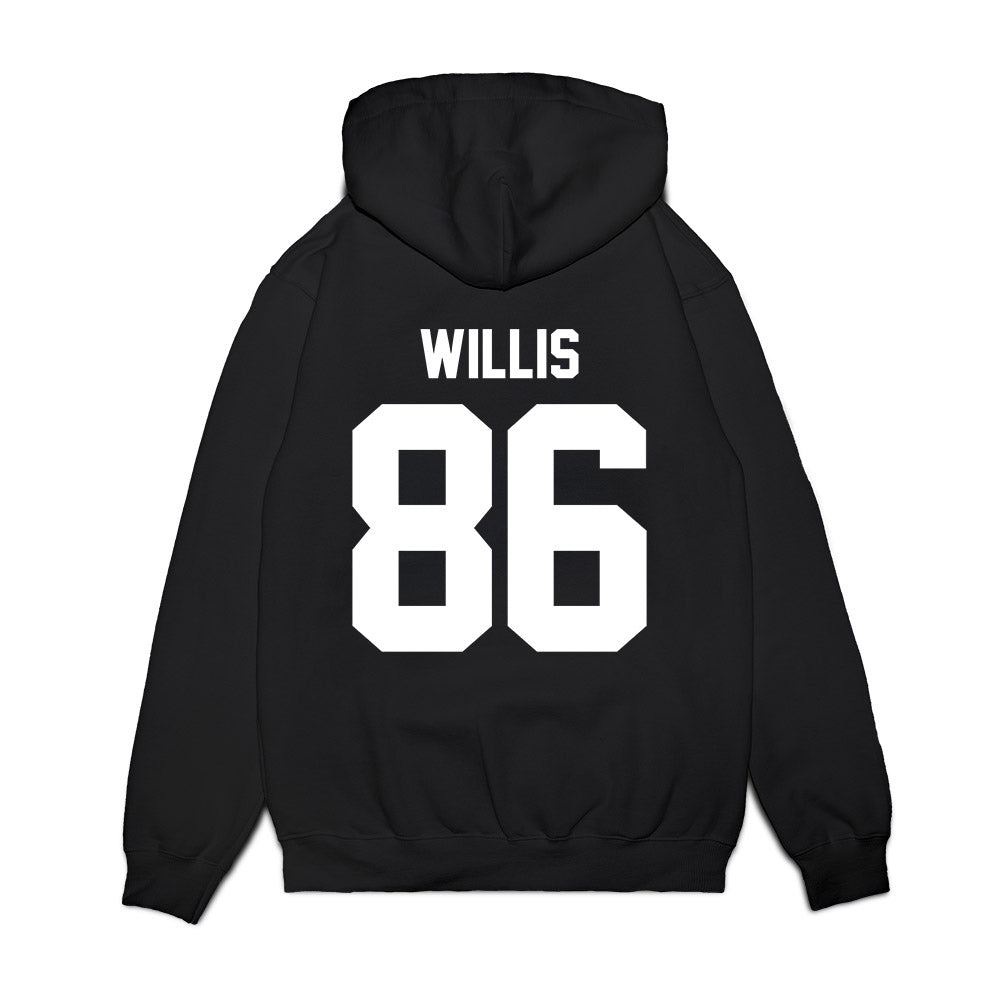 Liberty - NCAA Football : Caleb Willis - Vintage Helmet Premium Hooded Sweatshirt-1