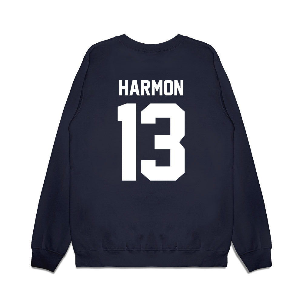 Liberty - NCAA Football : Damond Harmon - Vintage Helmet Premium Crewneck Sweatshirt-1