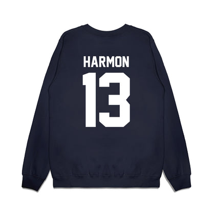 Liberty - NCAA Football : Damond Harmon - Vintage Helmet Premium Crewneck Sweatshirt-1
