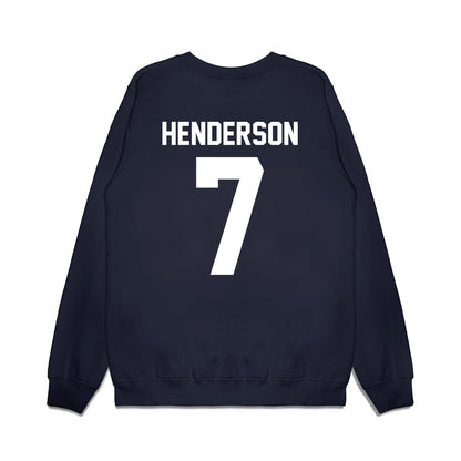 Liberty - NCAA Football : Devin Henderson - Vintage Helmet Premium Crewneck Sweatshirt-1