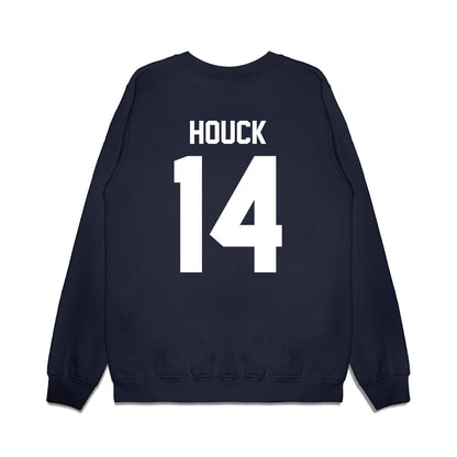 Liberty - NCAA Football : Ethan Houck - Vintage Helmet Premium Crewneck Sweatshirt-1