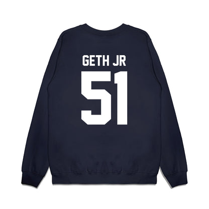 Liberty - NCAA Football : DJ Geth Jr - Vintage Helmet Premium Crewneck Sweatshirt-1
