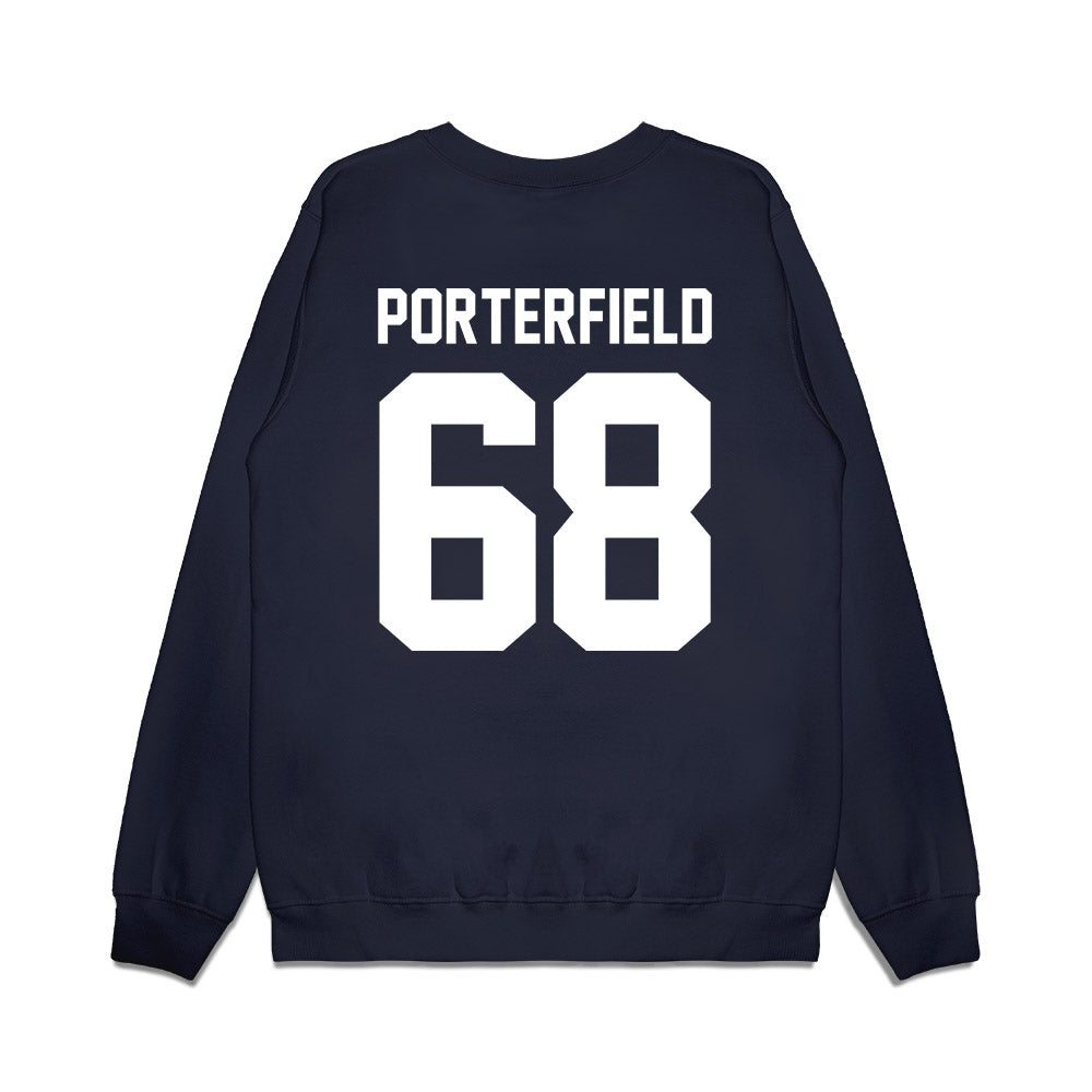 Liberty - NCAA Football : Hunter Porterfield - Vintage Helmet Premium Crewneck Sweatshirt-1