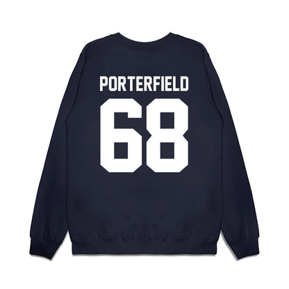 Liberty - NCAA Football : Hunter Porterfield - Vintage Helmet Premium Crewneck Sweatshirt-1