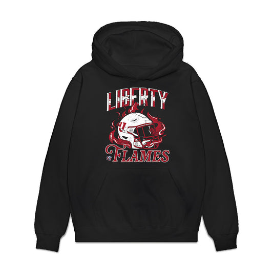 Liberty - NCAA Football : Clay Shepler - Vintage Helmet Premium Hooded Sweatshirt-0
