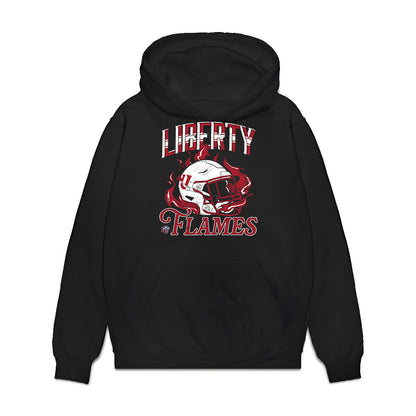 Liberty - NCAA Football : Julian Gray - Vintage Helmet Premium Hooded Sweatshirt-0