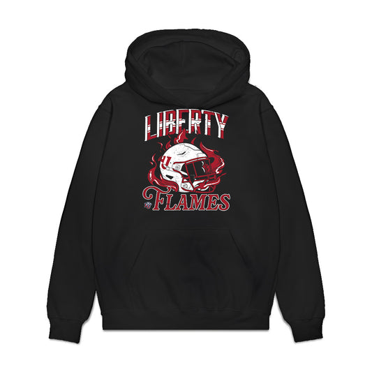 Liberty - NCAA Football : Tyler Black - Vintage Helmet Premium Hooded Sweatshirt-0