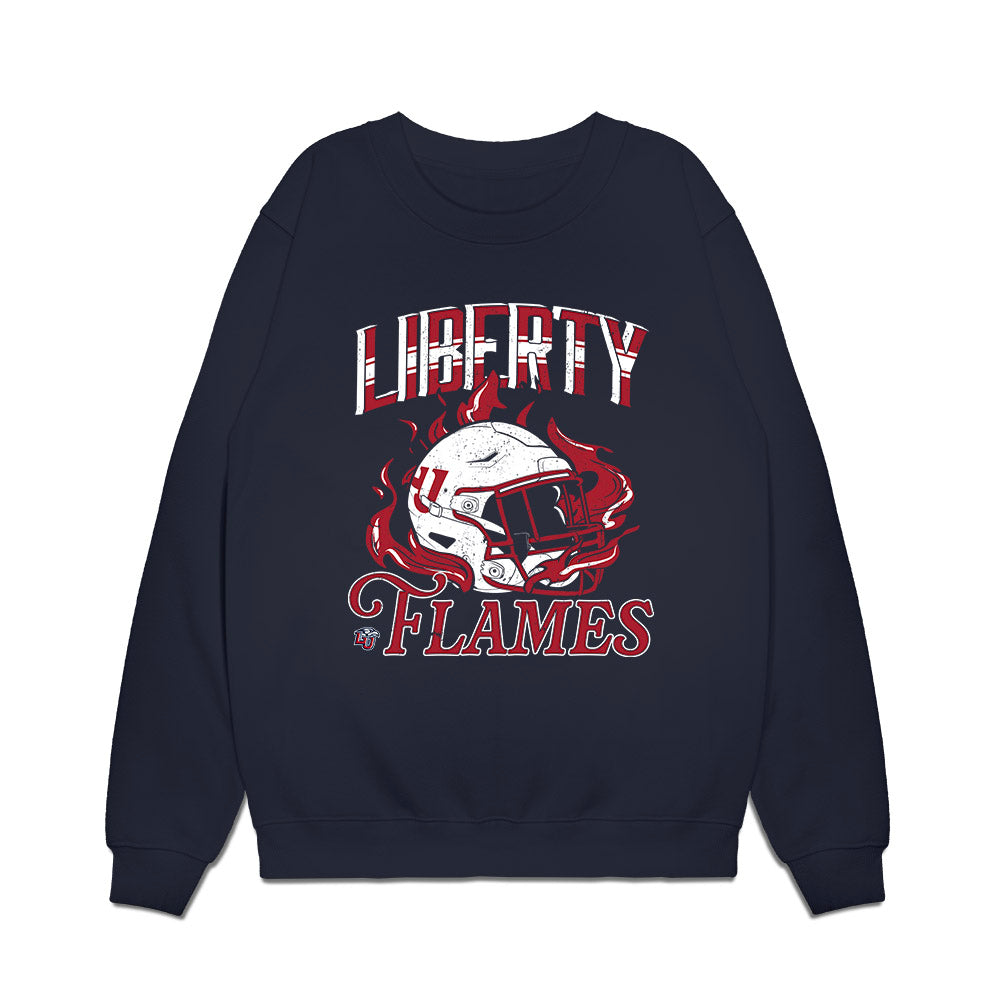 Liberty - NCAA Football : Jamari Person - Vintage Helmet Premium Crewneck Sweatshirt-0