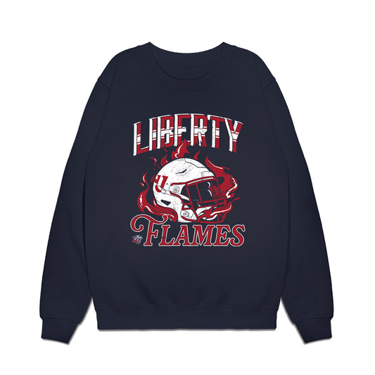 Liberty - NCAA Football : DaJyQuwan Jackson-Payne - Vintage Helmet Premium Crewneck Sweatshirt-0