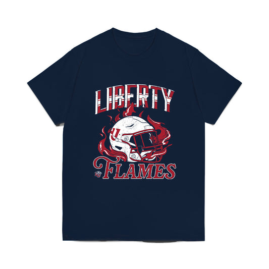 Liberty - NCAA Football : Aidan Vaughan - Vintage Helmet Comfort Colors T-Shirt-0