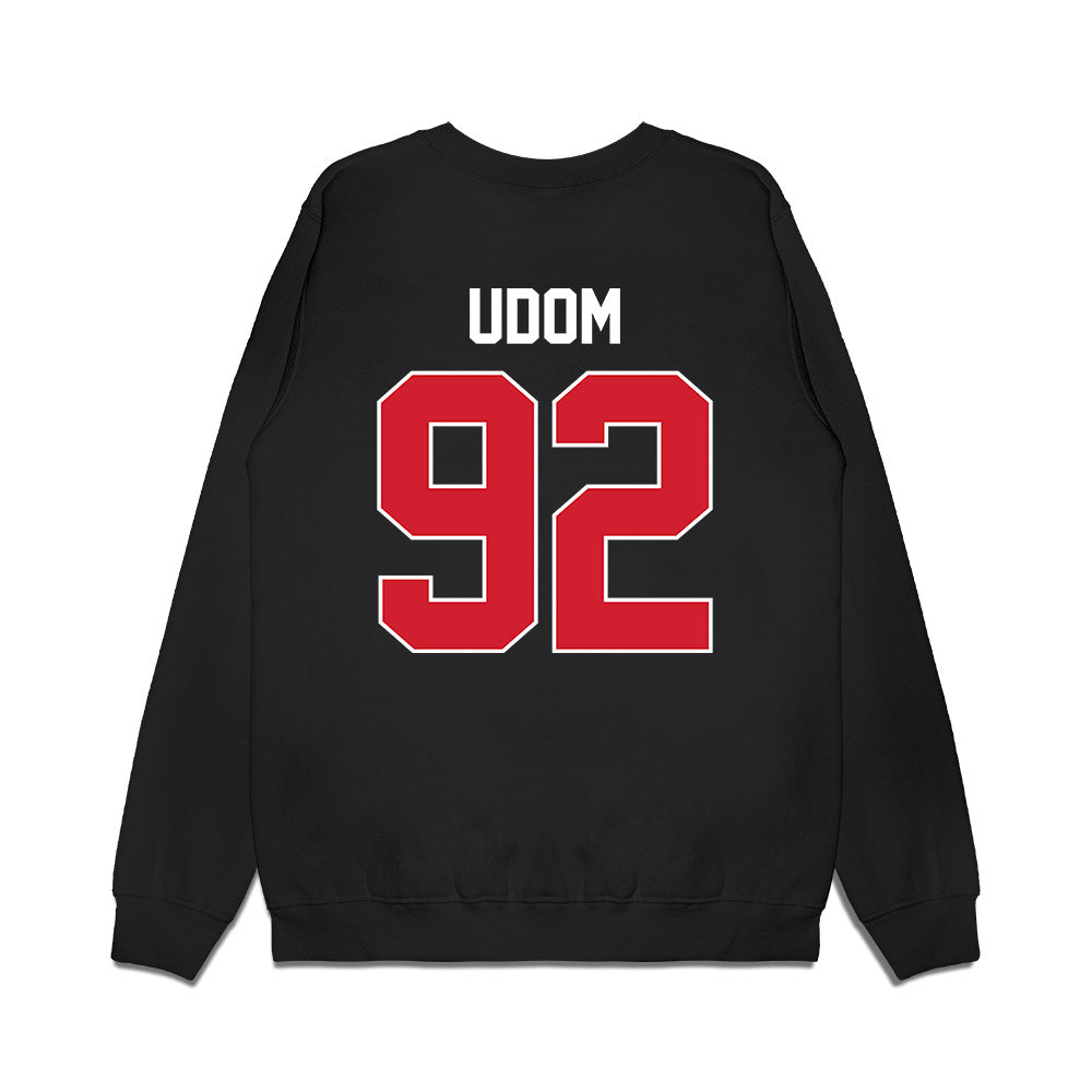 Arkansas State - NCAA Football : Obi Udom - Vintage Helmet Premium Crewneck Sweatshirt-1