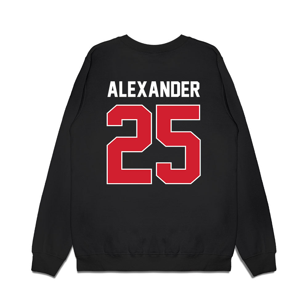 Arkansas State - NCAA Football : Aaron Alexander - Vintage Helmet Premium Crewneck Sweatshirt-1