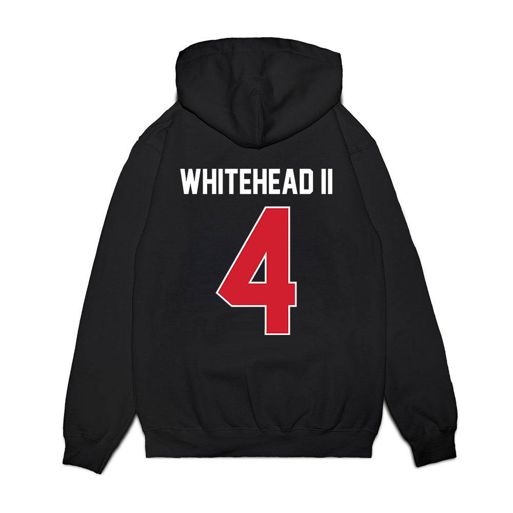 Arkansas State - NCAA Football : Bryan Whitehead II - Vintage Helmet Premium Hooded Sweatshirt-1