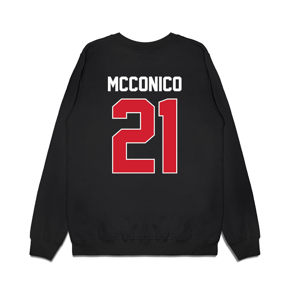 Arkansas State - NCAA Football : Malik McConico - Vintage Helmet Premium Crewneck Sweatshirt-1