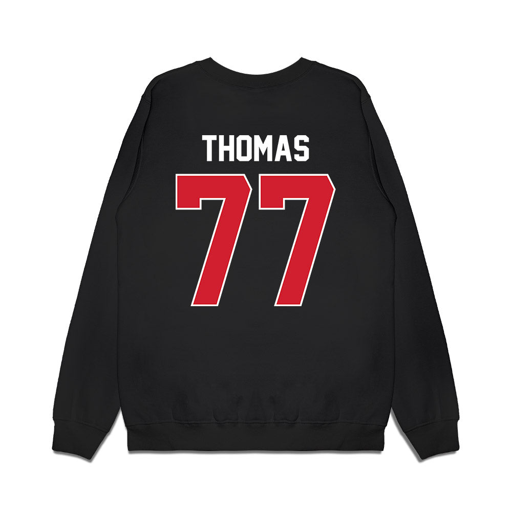 Arkansas State - NCAA Football : Makilan Thomas - Vintage Helmet Premium Crewneck Sweatshirt-1