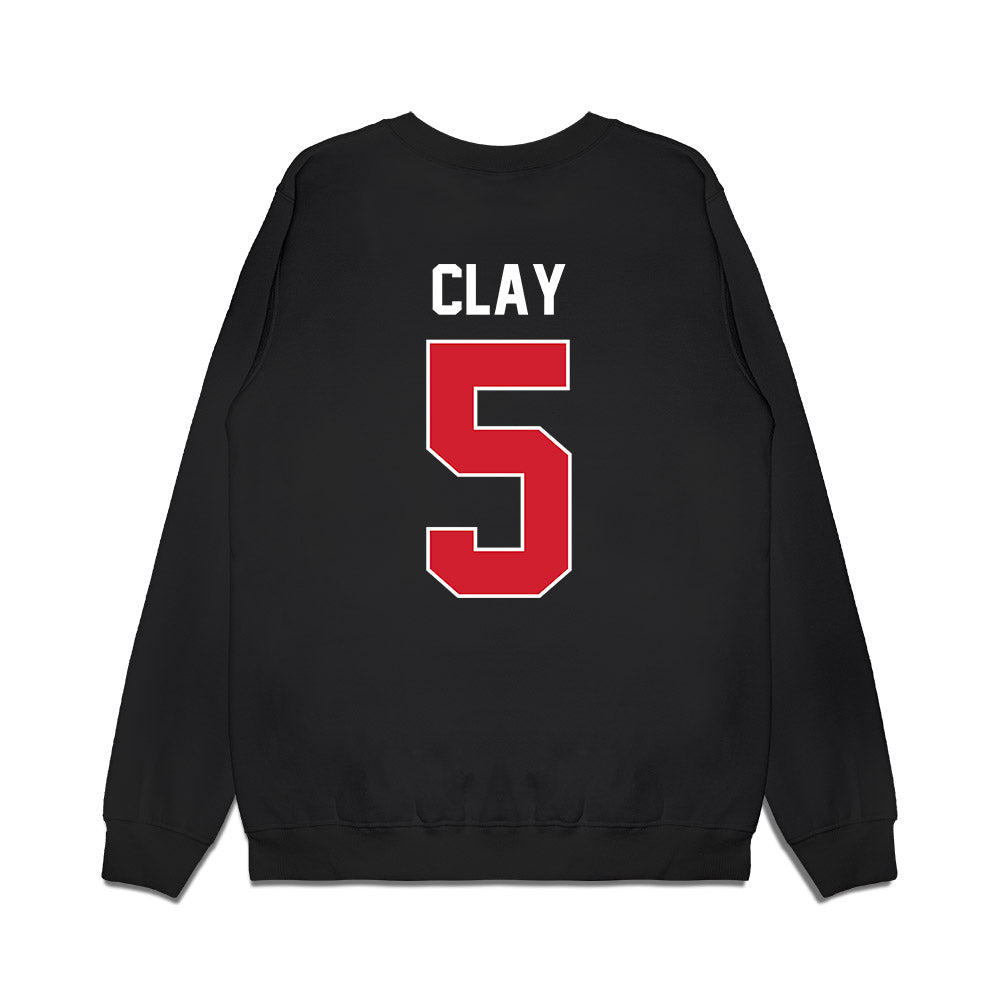 Arkansas State - NCAA Football : Kenyon Clay - Vintage Helmet Premium Crewneck Sweatshirt-1