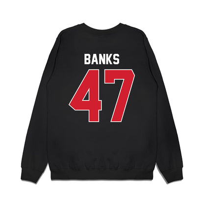 Arkansas State - NCAA Football : Lucas Banks - Vintage Helmet Premium Crewneck Sweatshirt-1