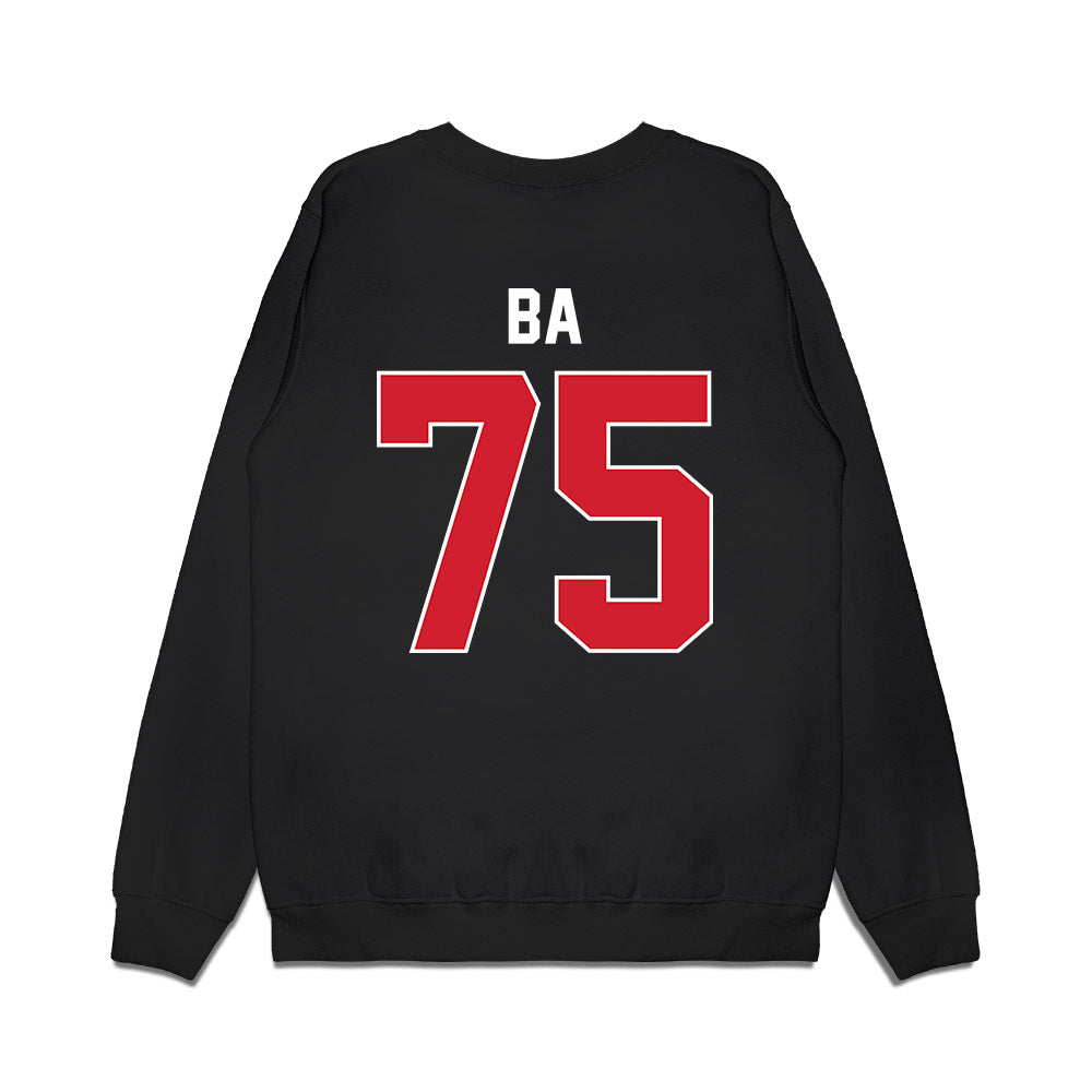 Arkansas State - NCAA Football : Saidou Ba - Vintage Helmet Premium Crewneck Sweatshirt-1