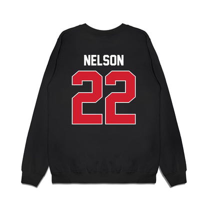 Arkansas State - NCAA Football : Nigel Nelson - Vintage Helmet Premium Crewneck Sweatshirt-1