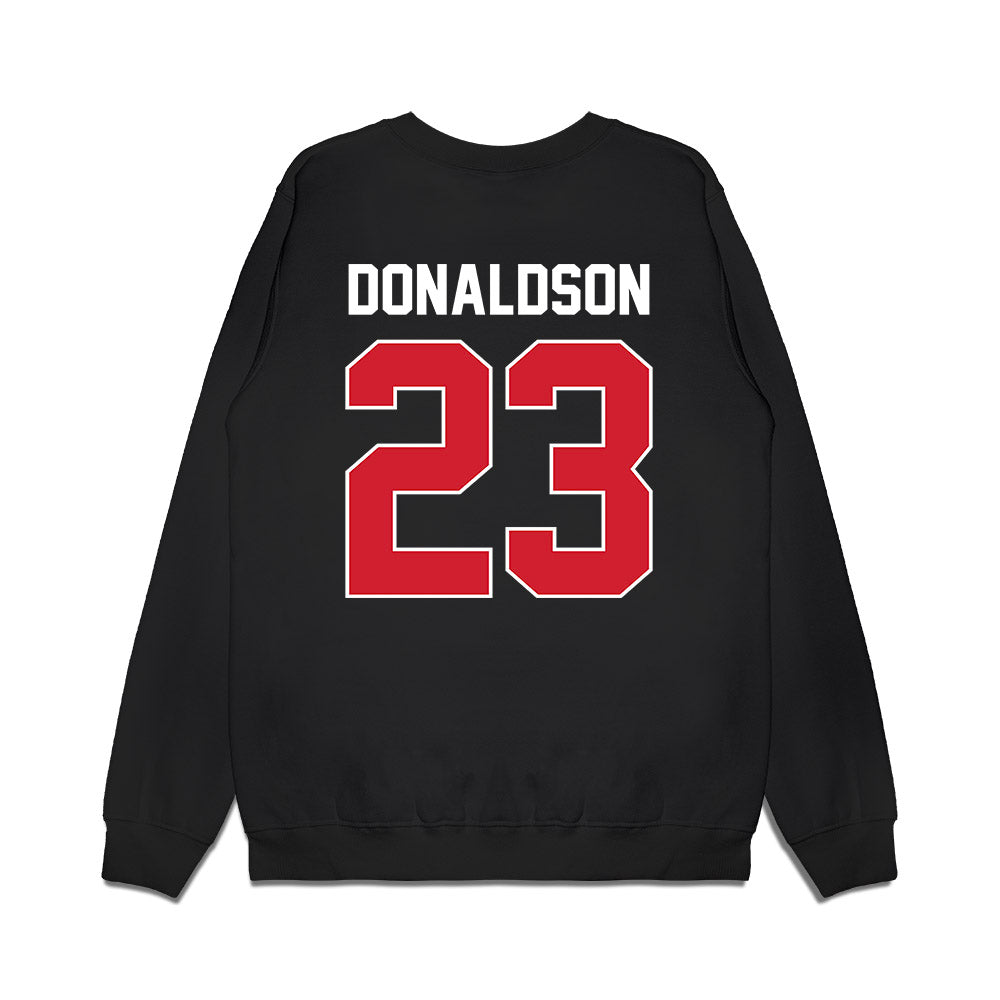 Arkansas State - NCAA Football : Caleb Donaldson - Vintage Helmet Premium Crewneck Sweatshirt-1