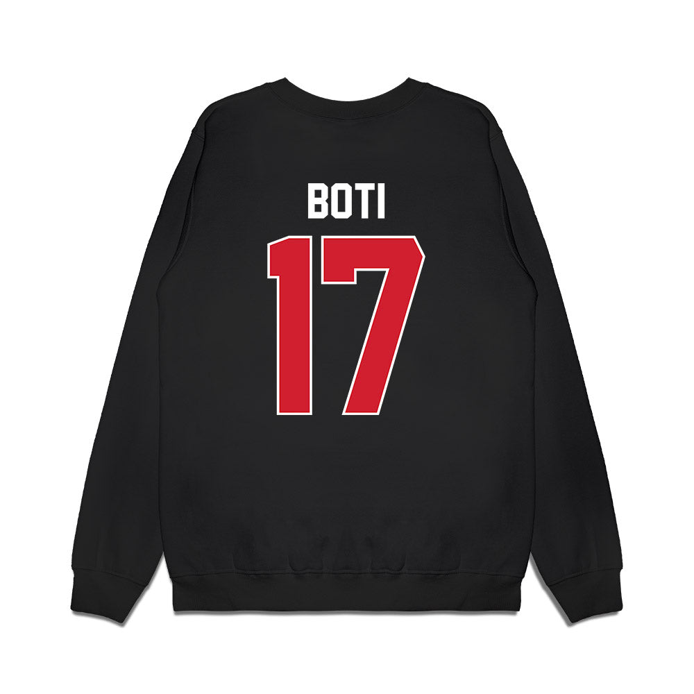 Arkansas State - NCAA Football : Christopher Boti - Vintage Helmet Premium Crewneck Sweatshirt-1