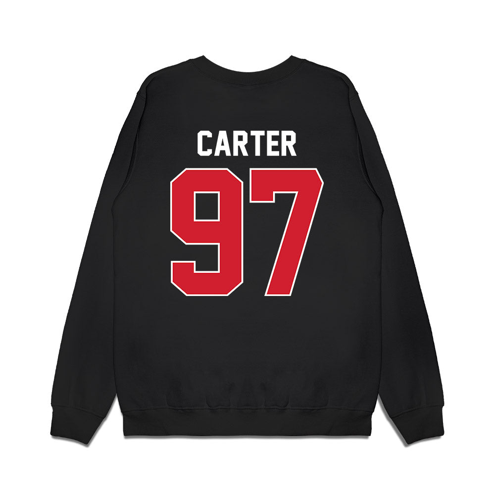 Arkansas State - NCAA Football : Tony Carter - Vintage Helmet Premium Crewneck Sweatshirt-1