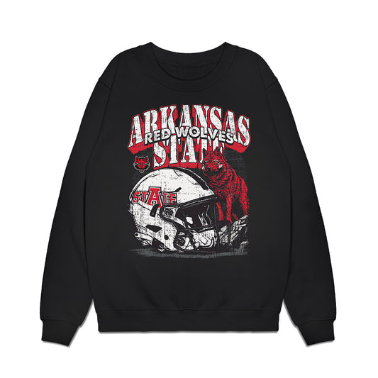Arkansas State - NCAA Football : Ben Karlsson - Vintage Helmet Premium Crewneck Sweatshirt-0