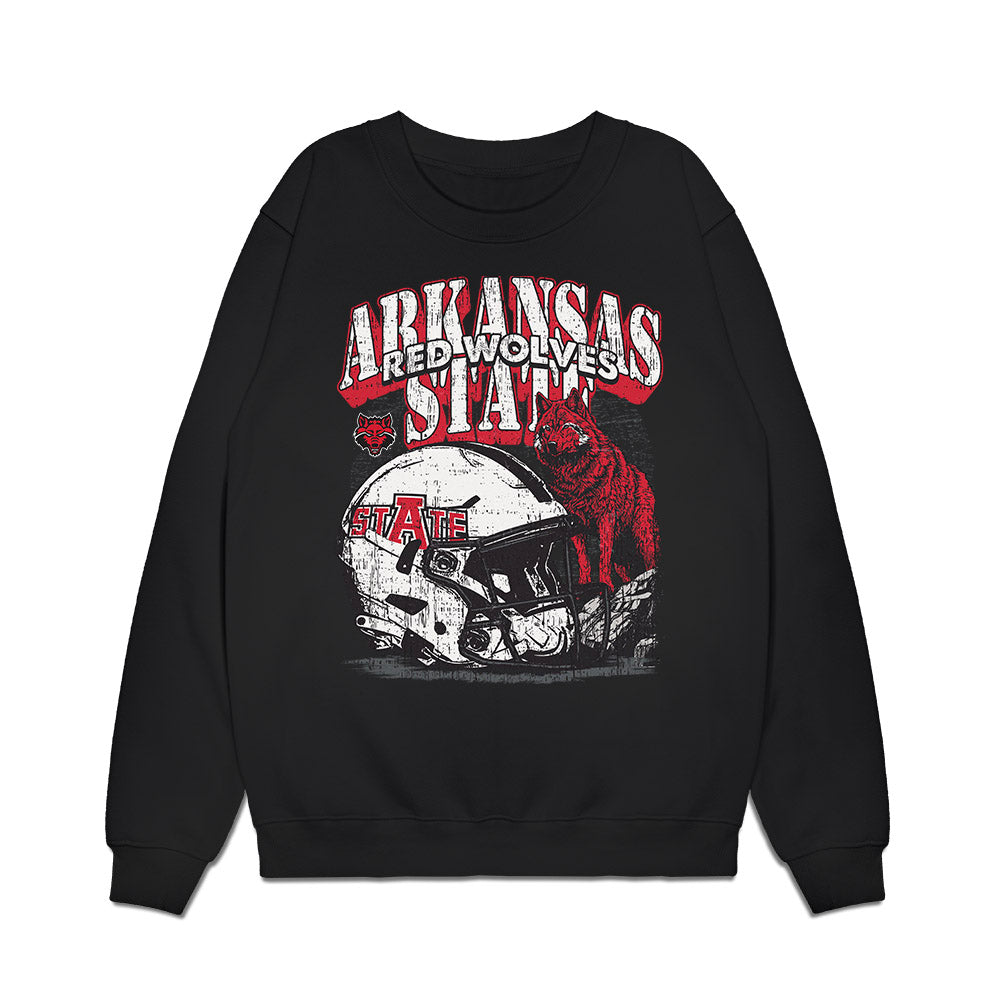 Arkansas State - NCAA Football : Nicholas Miller - Vintage Helmet Premium Crewneck Sweatshirt-0