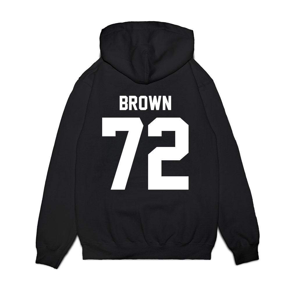 New Mexico - NCAA Football : Nevell Brown - Vintage Helmet Premium Hooded Sweatshirt-1