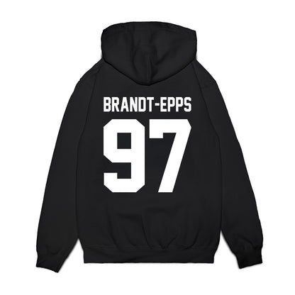 New Mexico - NCAA Football : Devin Brandt-Epps - Vintage Helmet Premium Hooded Sweatshirt-1