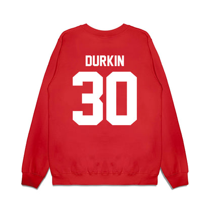 New Mexico - NCAA Football : Brendan Durkin - Vintage Helmet Premium Crewneck Sweatshirt-1