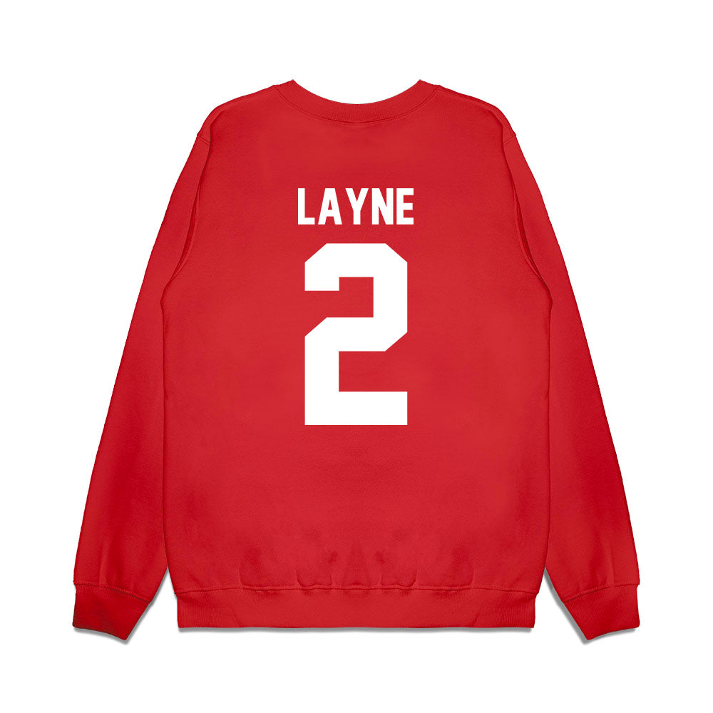 New Mexico - NCAA Football : Jack Layne - Vintage Helmet Premium Crewneck Sweatshirt-1