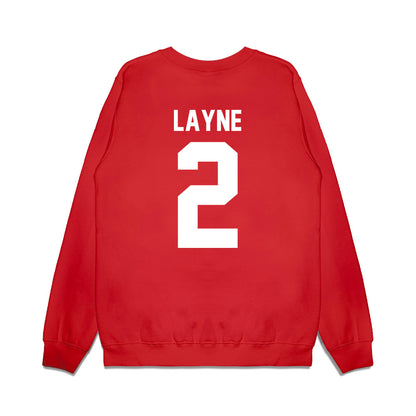 New Mexico - NCAA Football : Jack Layne - Vintage Helmet Premium Crewneck Sweatshirt-1