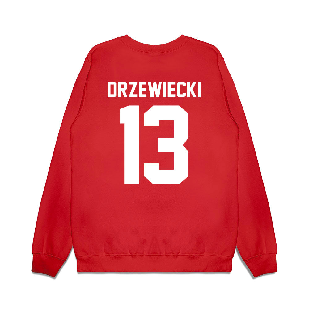 New Mexico - NCAA Football : Luke Drzewiecki - Vintage Helmet Premium Crewneck Sweatshirt-1