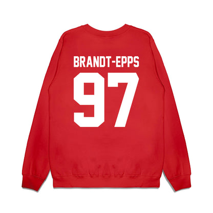 New Mexico - NCAA Football : Devin Brandt-Epps - Vintage Helmet Premium Crewneck Sweatshirt-1