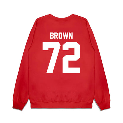 New Mexico - NCAA Football : Nevell Brown - Vintage Helmet Premium Crewneck Sweatshirt-1