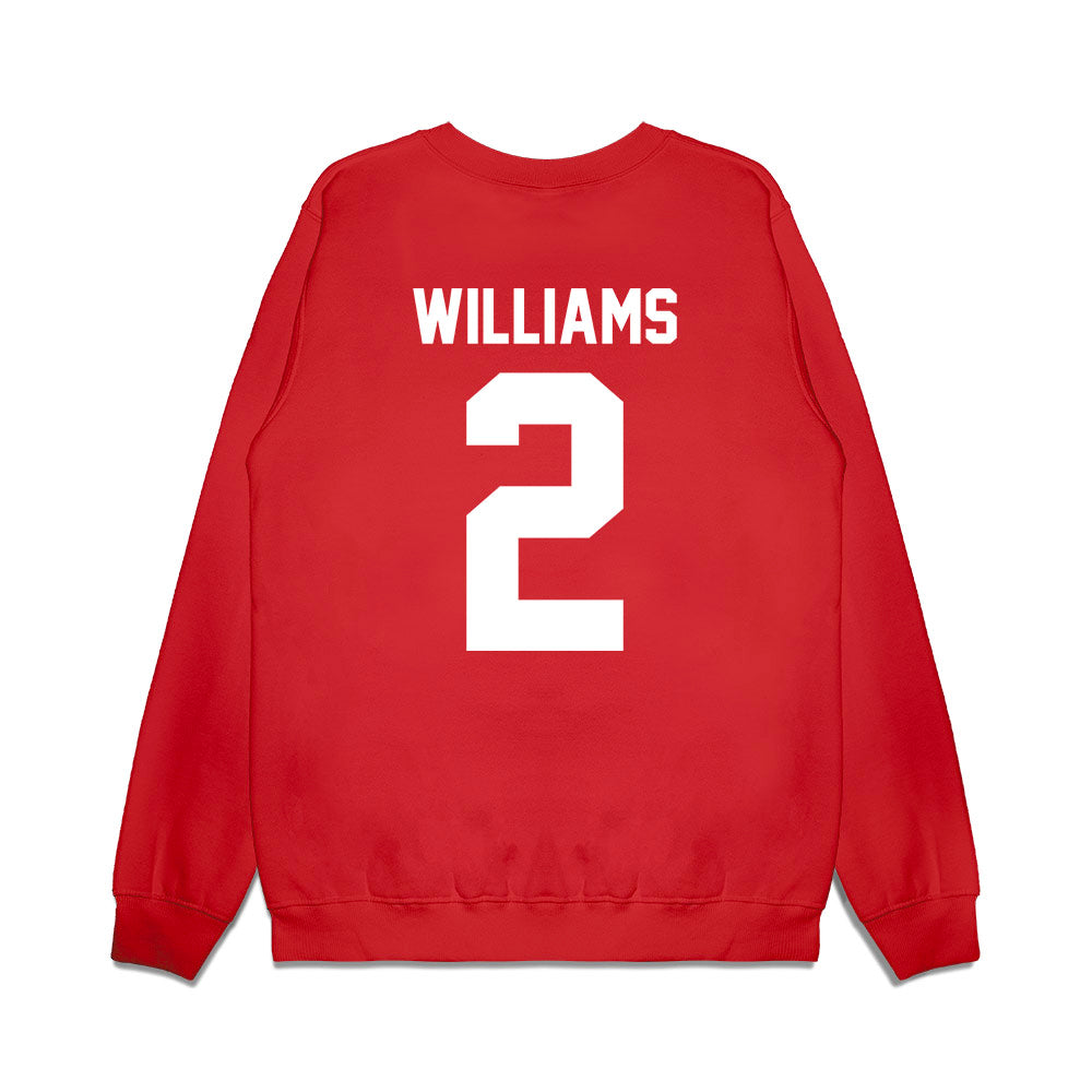 New Mexico - NCAA Football : Abraham Williams - Vintage Helmet Premium Crewneck Sweatshirt-1