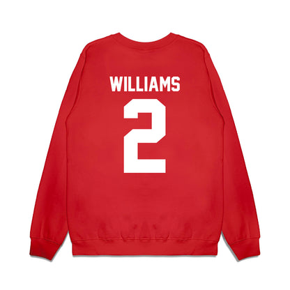 New Mexico - NCAA Football : Abraham Williams - Vintage Helmet Premium Crewneck Sweatshirt-1