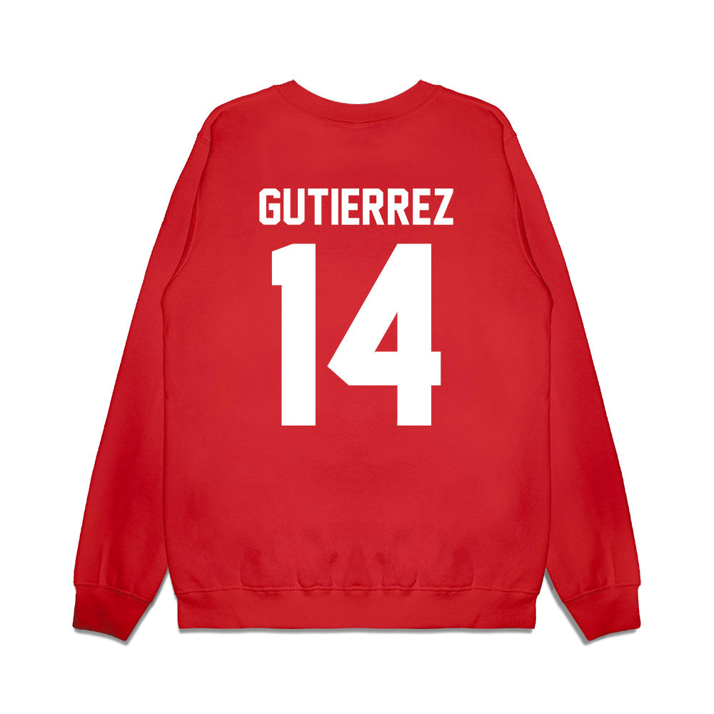 New Mexico - NCAA Football : Melaki Gutierrez - Vintage Helmet Premium Crewneck Sweatshirt-1