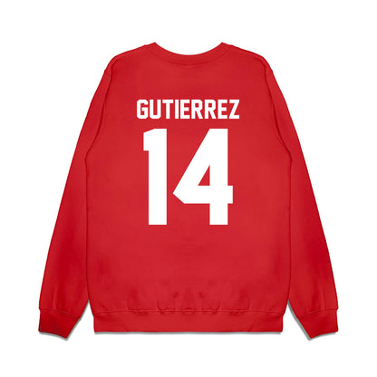 New Mexico - NCAA Football : Melaki Gutierrez - Vintage Helmet Premium Crewneck Sweatshirt-1