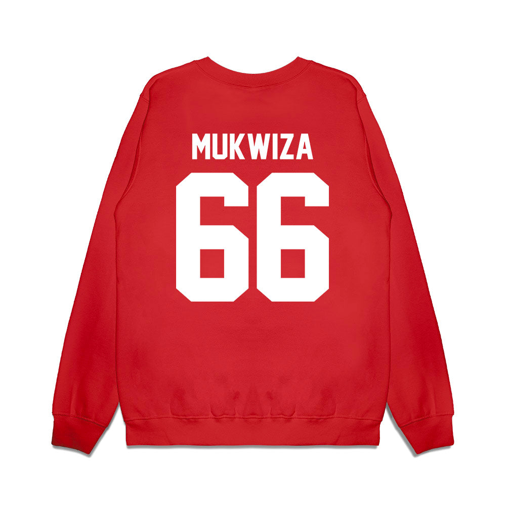 New Mexico - NCAA Football : Israel Mukwiza - Vintage Helmet Premium Crewneck Sweatshirt-1
