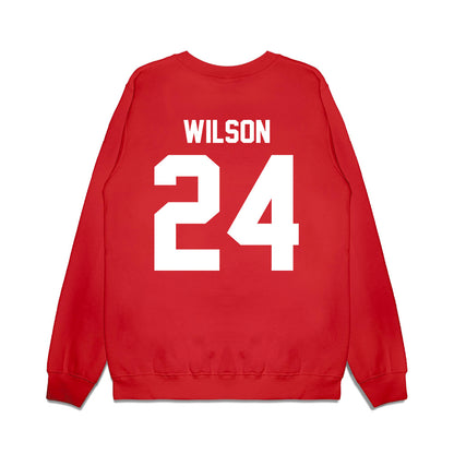 New Mexico - NCAA Football : Jayden Wilson - Vintage Helmet Premium Crewneck Sweatshirt-1