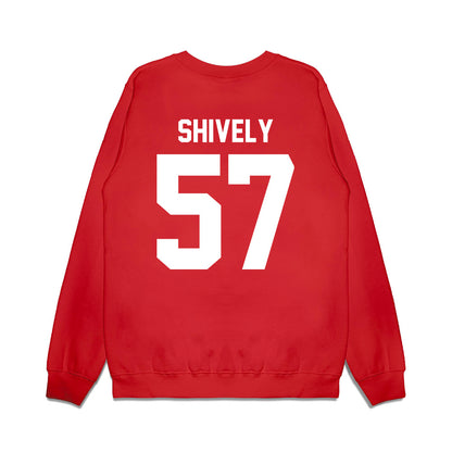 New Mexico - NCAA Football : Jonathan Shively - Vintage Helmet Premium Crewneck Sweatshirt-1